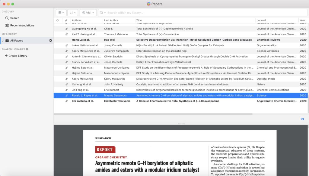 readcube papers word office 365